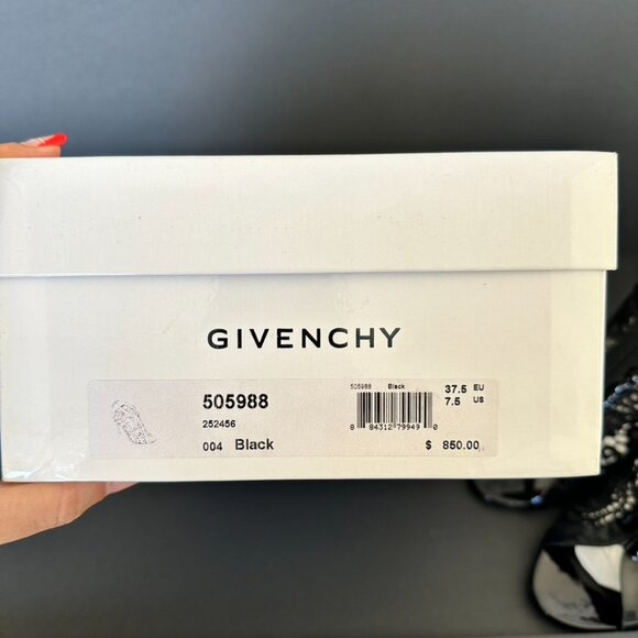 Givenchy Patent Embroidered Peep Toe Ankle Booties Heels Size 37.5 - Picture 13 of 15